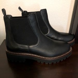 Caslon Black Leather Chelsea Boot Size 7.5M Womens